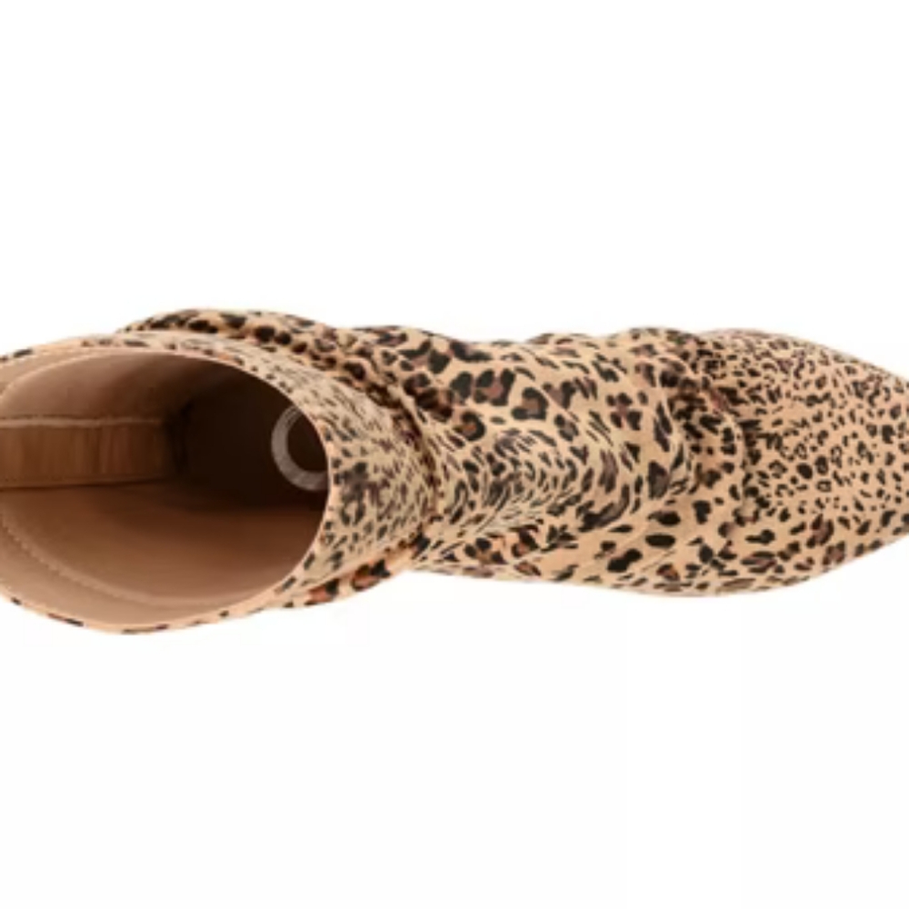 Journee Markie Bootie Leopard Print Women's Ankle Boots - Picture 6 of 7